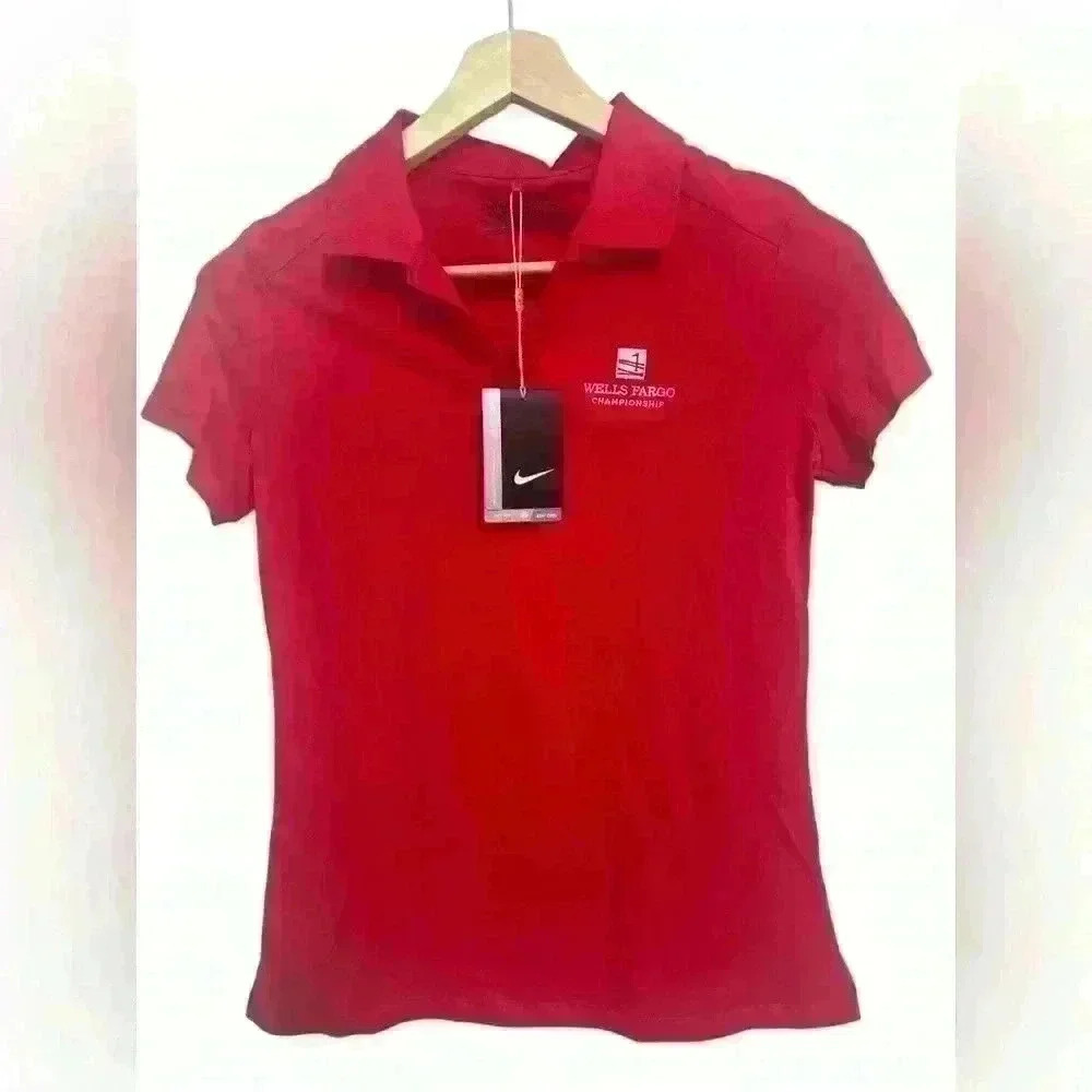 Nike Golf Women’s Tour Performance Red Golf Polo. New WithTags. Size Medium - Picture 9 of 11